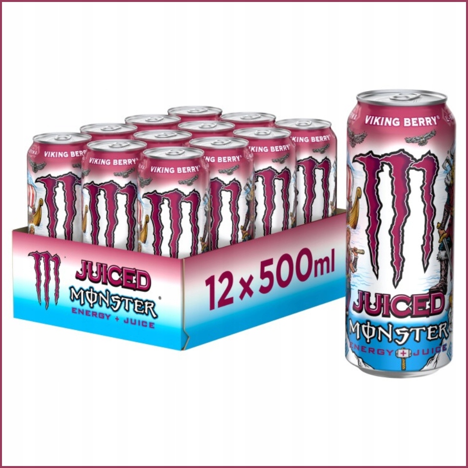12 x Monster Energy Juiced Viking Berry Energetický nápoj 500 ml