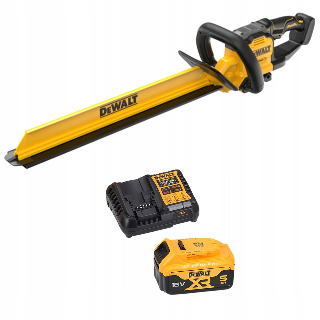 Akumulátorové nůžky na živý plot DeWALT DCMHT567P1-QW 18V Xr 1x5Ah 60 cm
