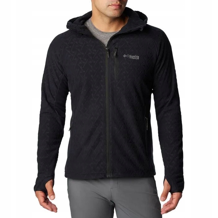 Bluza trekkingowa męska Columbia Titan Pass 3.0 Hooded black XL