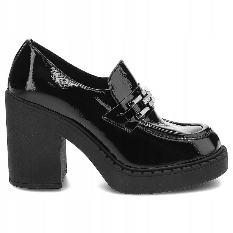 Czarne Półbuty Lemar Wygodne Skórzane Buty Rozmiar 36