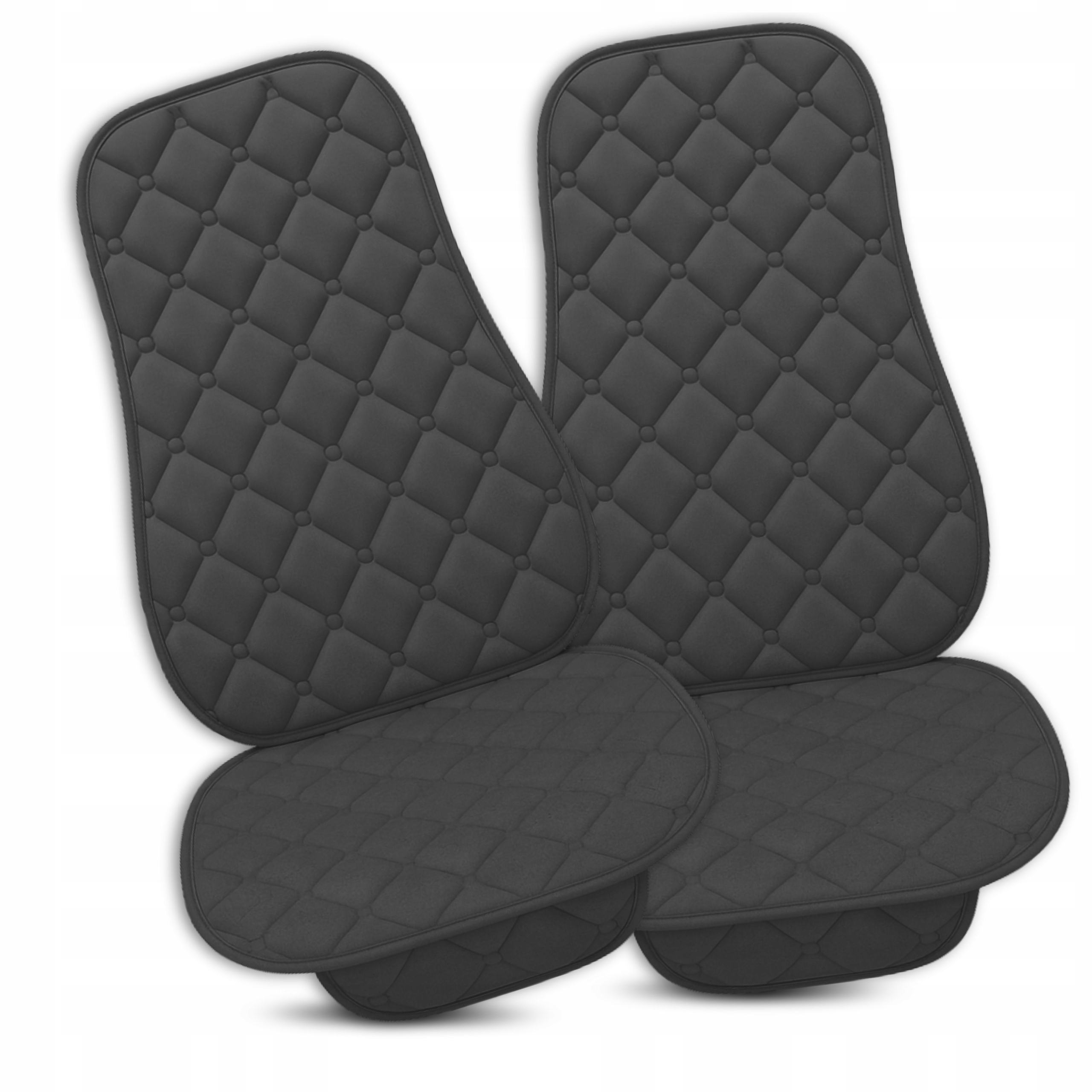 Pokrowiec na siedzenie samochodowe wodoodporne pikowane czarne 2 sztuki