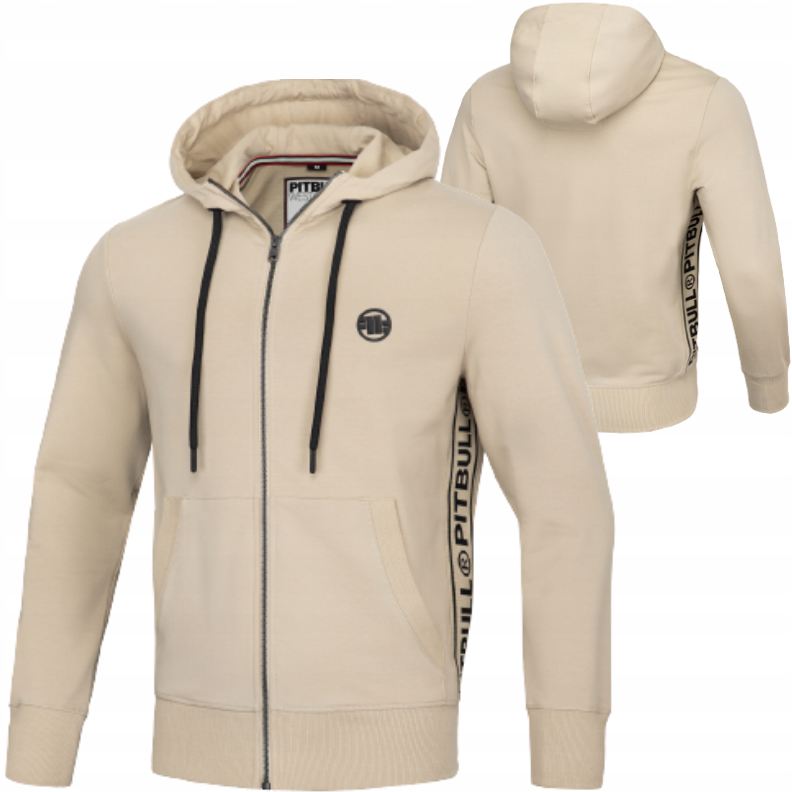 Bluza Z Kapturem Pit Bull Męska Z Lampasami S