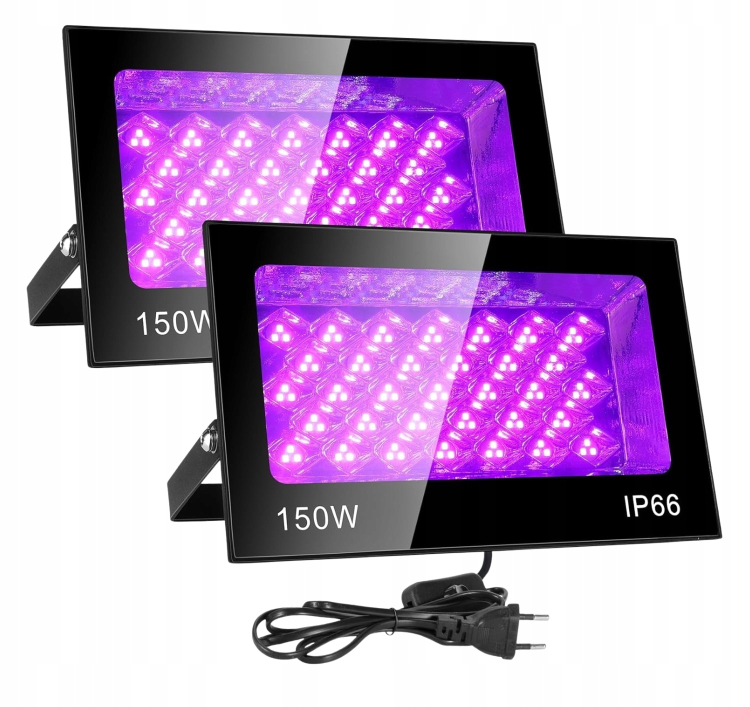 Uv reflektor 150W sada 2 kusů ultrafialová lampa neonová párty IP66