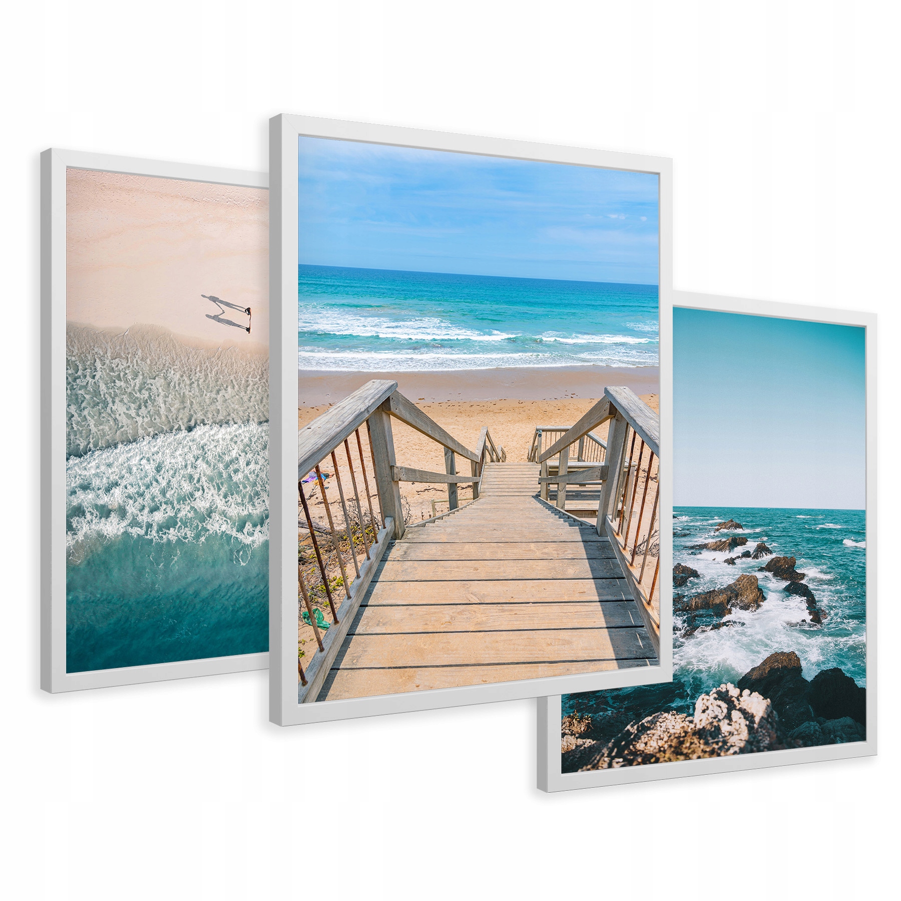 

Obrazy w ramie plaża morze fale boho 43x99