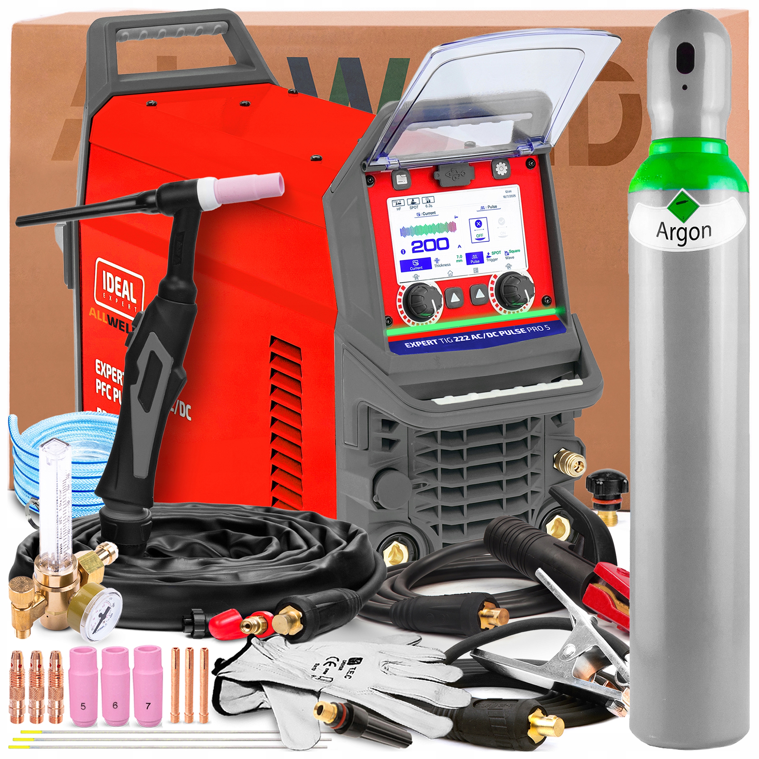 Spawarka Ideal Expert Tig 222 Ac/dc Pulse Pro 5 LCD 230V 200A Tig Puls