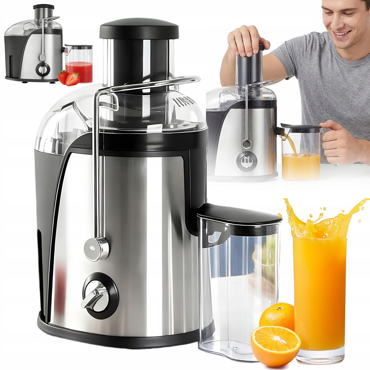 Odšťavňovač Na Zeleniny Ovoce Elektrický Vysokootáčkový Odšťavňovač Citrusů