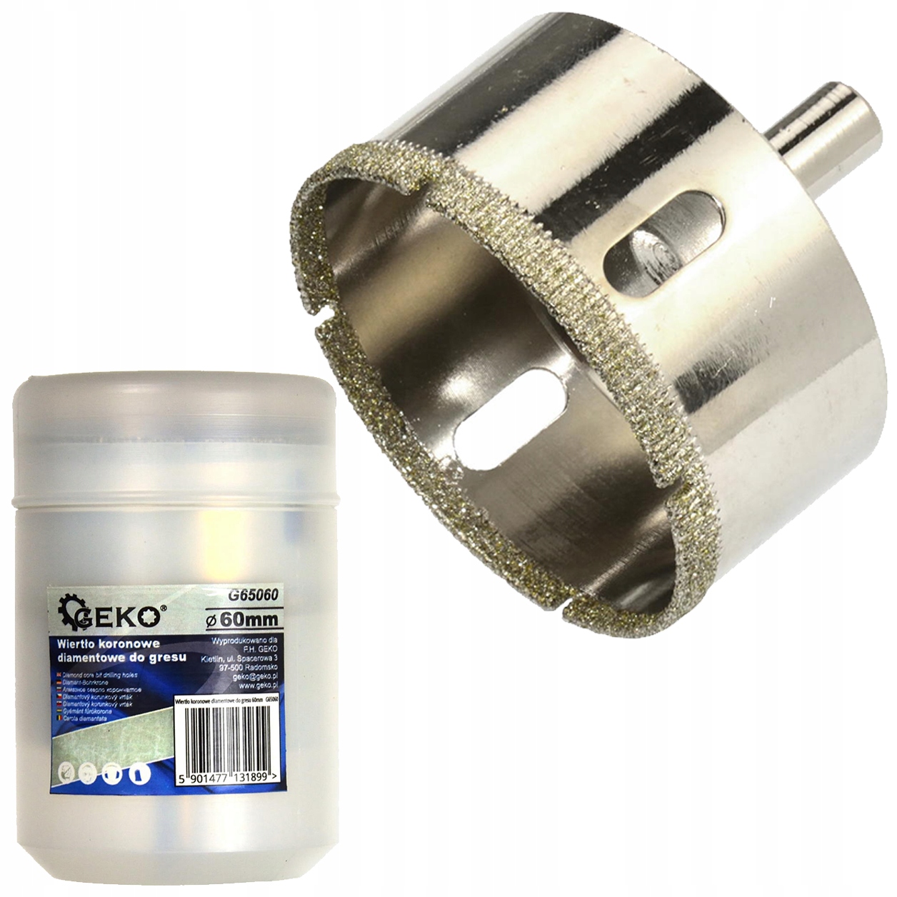 WIERTŁO DIAMENTOWE DO GRESU SZKŁA OTWORNICA 60mm