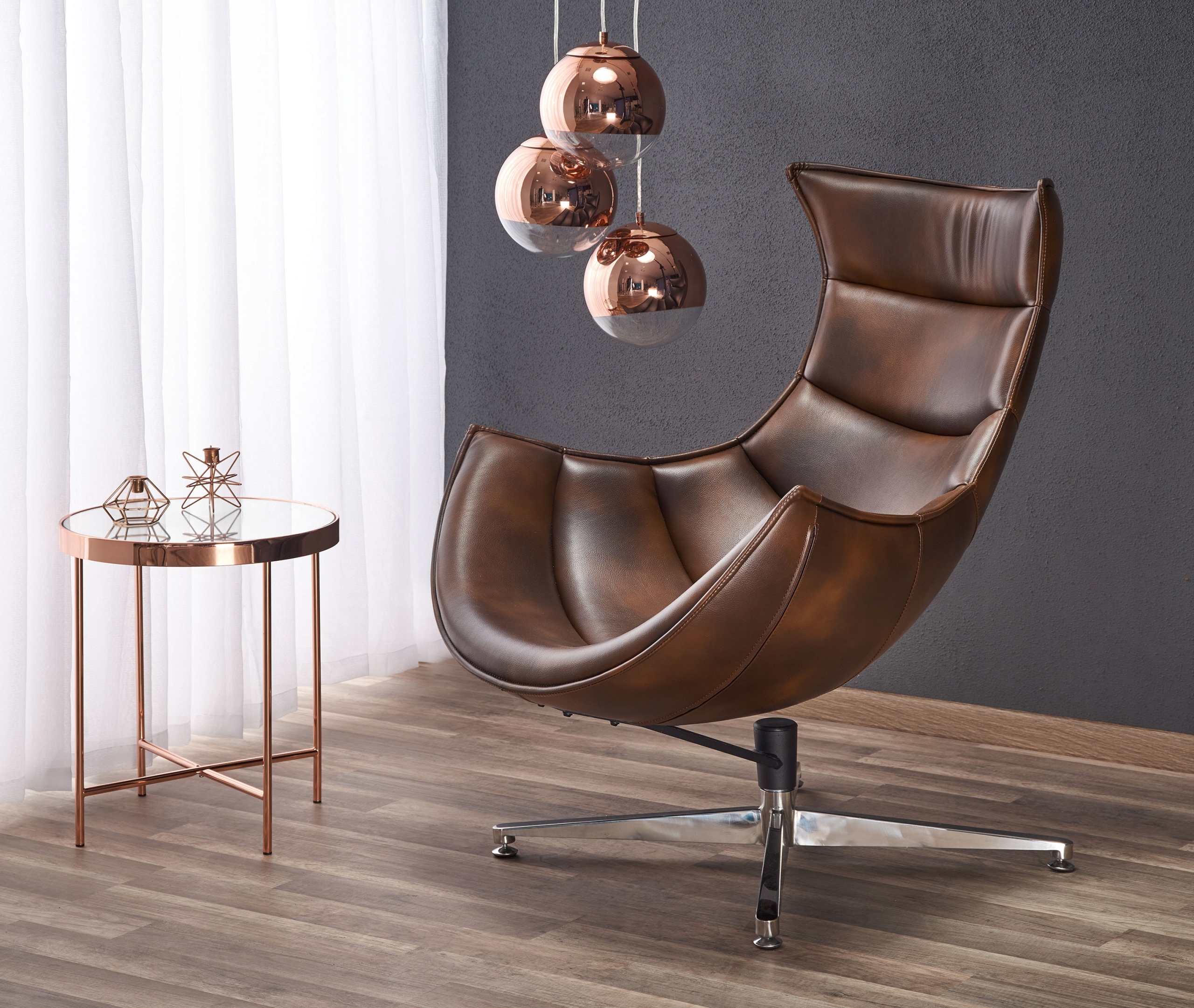 NOWOCZESNY FOTEL DO SALONU CIEMNY BRĄZ Marka Halmar