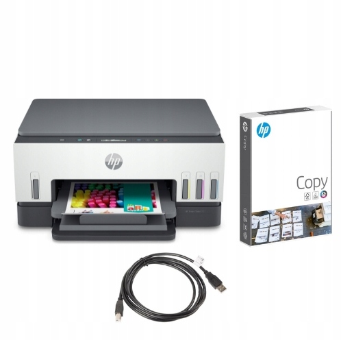 Urządzenie wielofunkcyjne atramentowe Hp Smart Tank 670+Papier HP+Kabel Usb