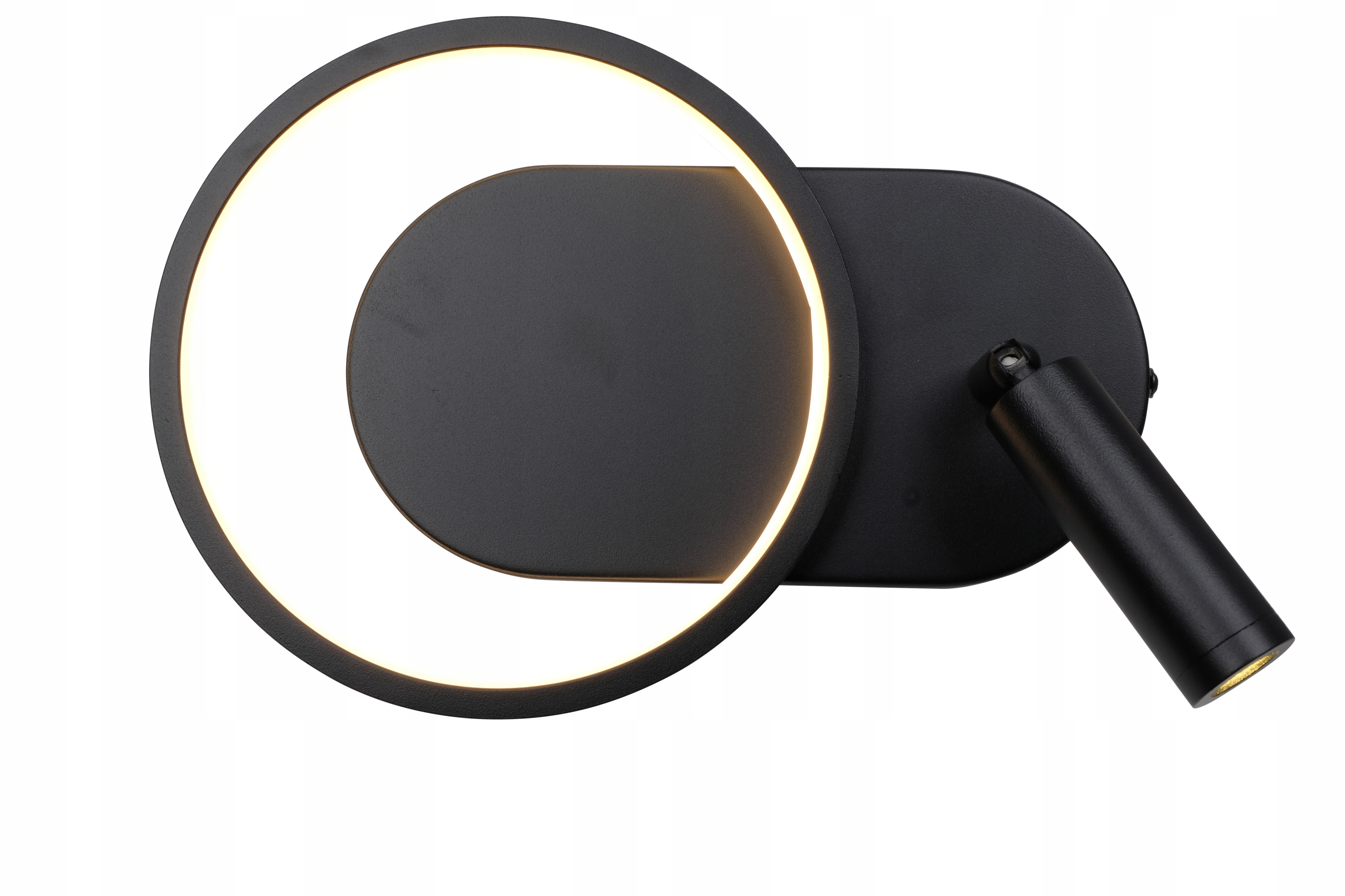 Elyptica nástěnné svítidlo 18 cm kulatý Led 10 W minimalistické moderní černé