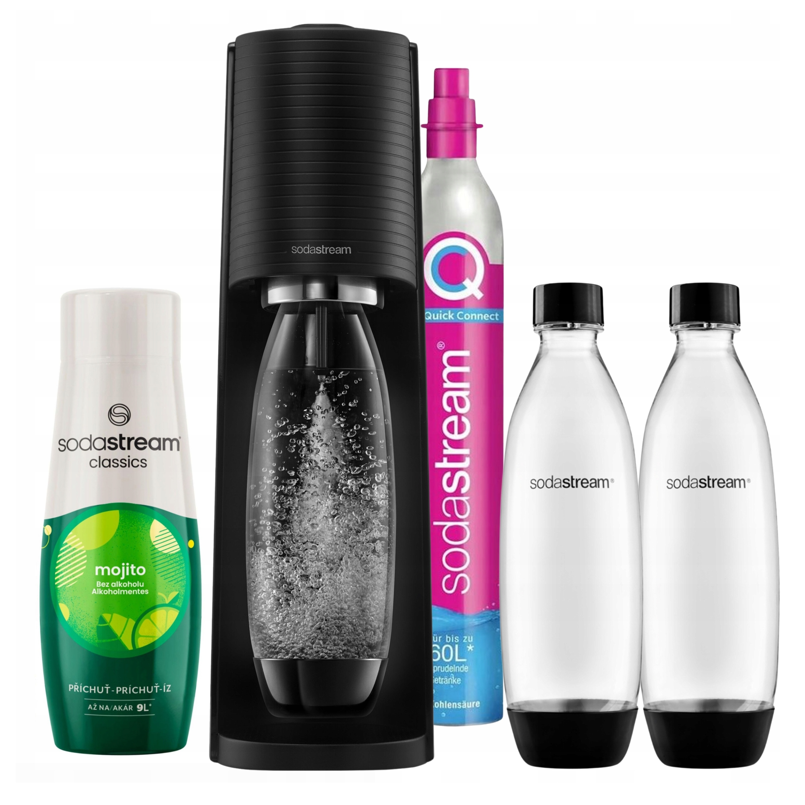 Výrobník Sody SodaStream Terra na sycení vody 2 lahve sirup Mojito