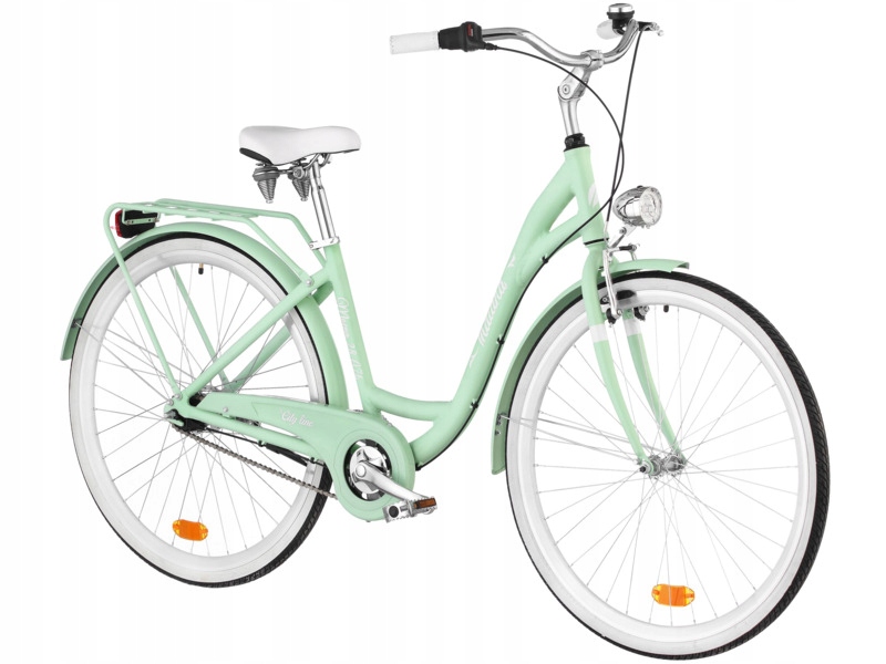 Rower miejski Indiana Moena A7B 28 cali damski Miętowy