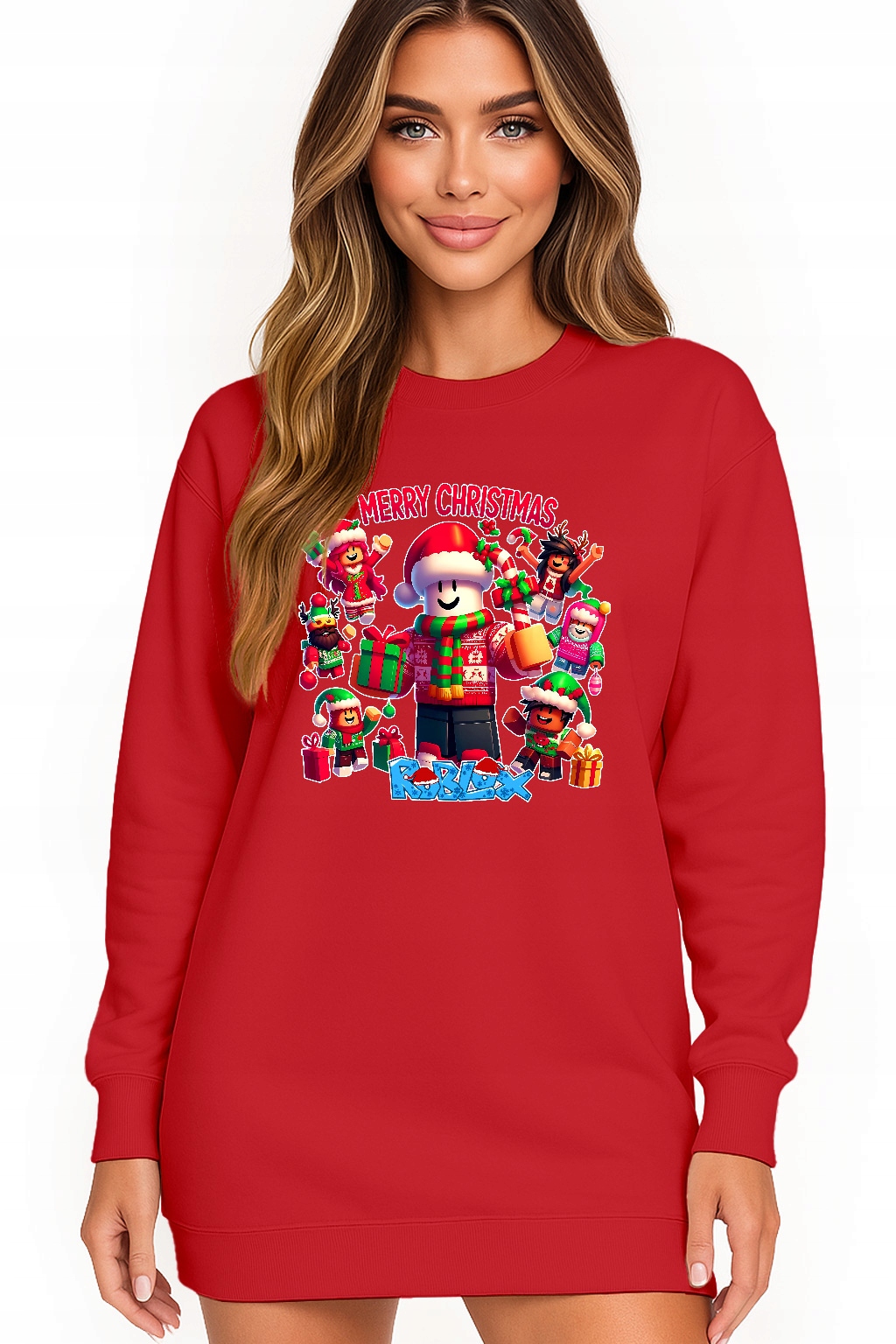 Mikina Vánoční Oversize Šaty Roblox Dárek K Vánocům XL
