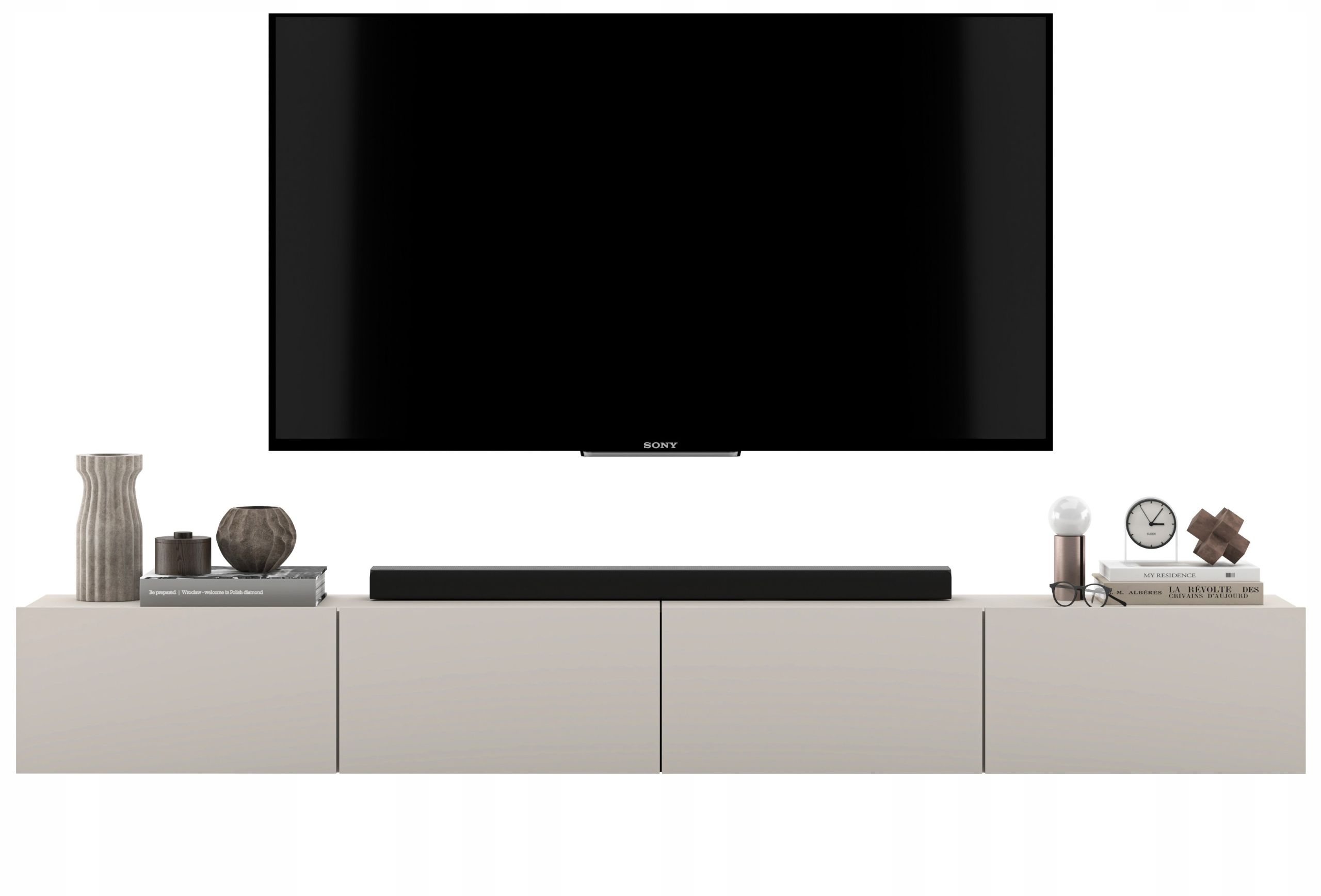 Wisząca Szafka RTV Loft kaszmir Mat komoda RTV 240 cm