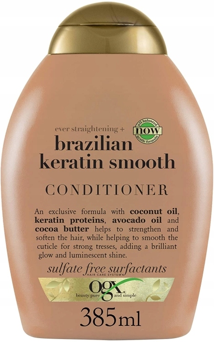 Ogx brazilian odżywka wygładzając z keratyną 385ml