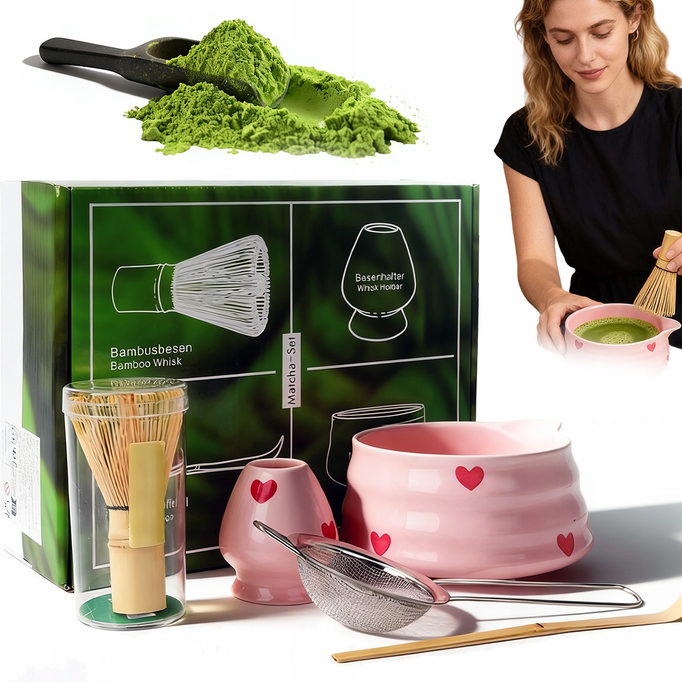 Levně 5 Ks Bambusová Sada Na Výrobu Matchy Vysoké Kvality, Vynikající