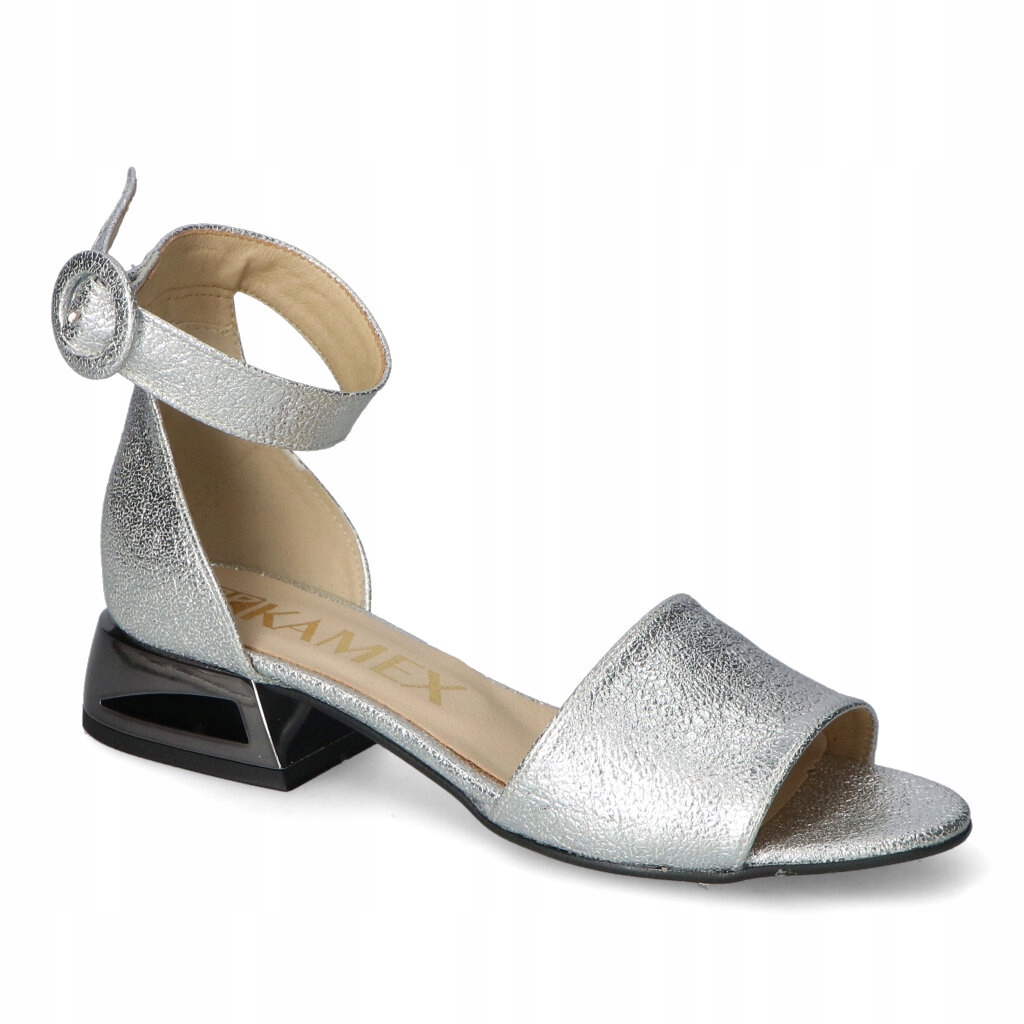 Dámské sandály Kamex-But Alisa Stříbro Křišťál Kožené 38