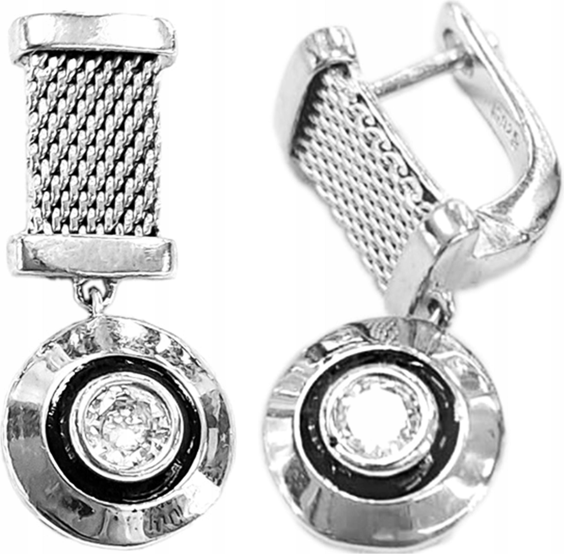 Náušnice ze stříbra 925 s efektním zirkonem a anglickým zapínáním dárek