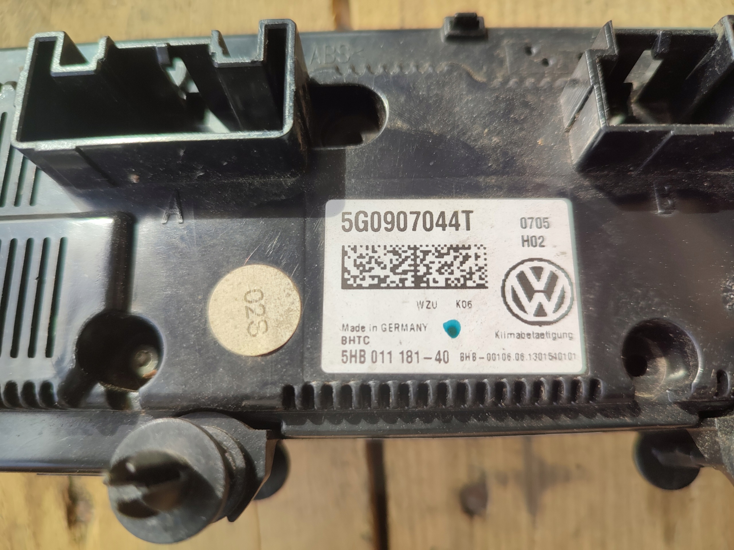 PANEL Bedienteil klimaanlage VOLKSWAGEN GOLF 5G0907044T