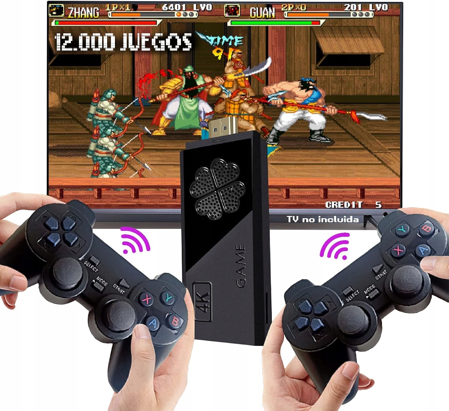 Retro Konsola Arcade Hdmi Czarna 12000 Gier 64GB PAMIĘCI+2x Pad Kontroler