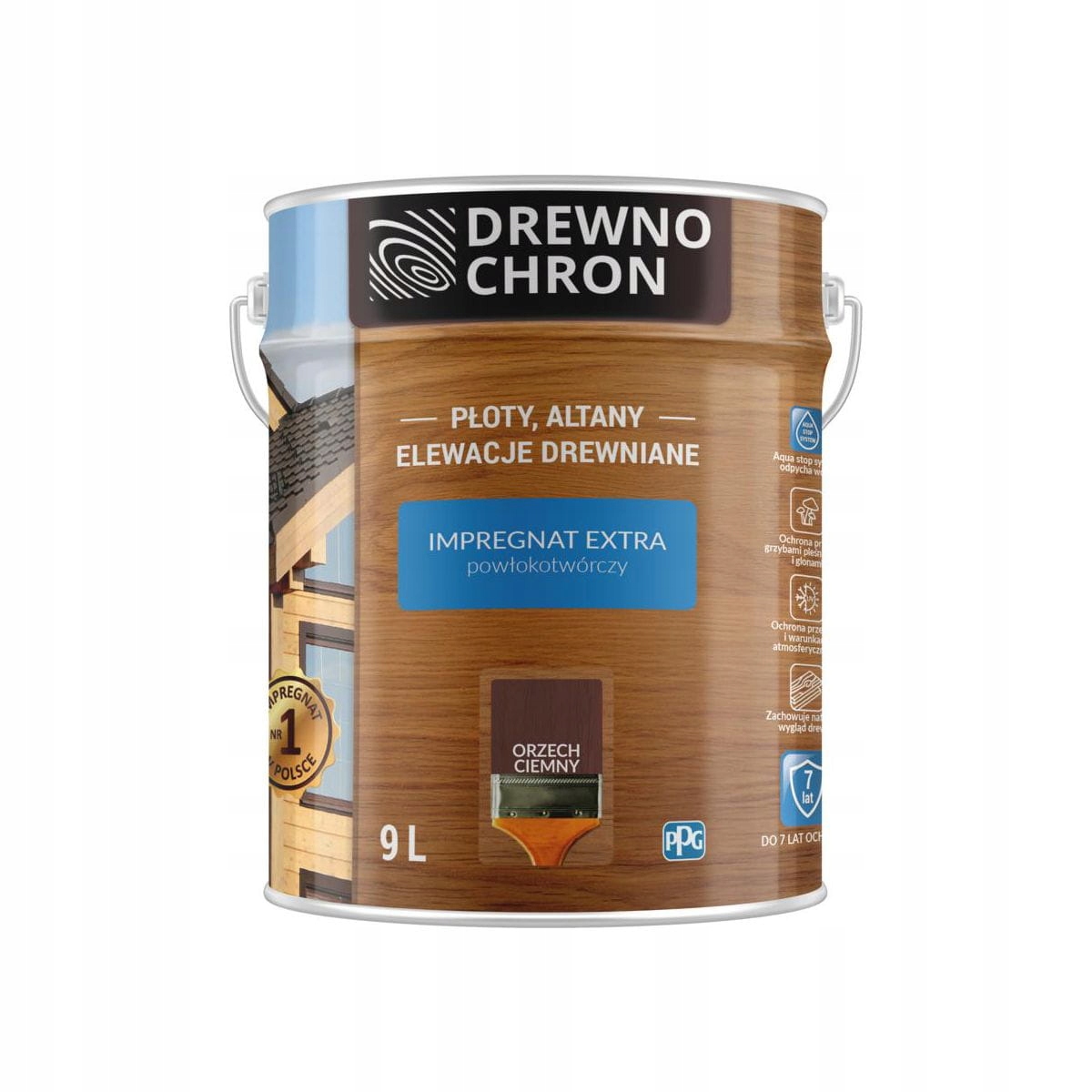 Drewnochron Impregnat Extra Orzech Ciemny 9l