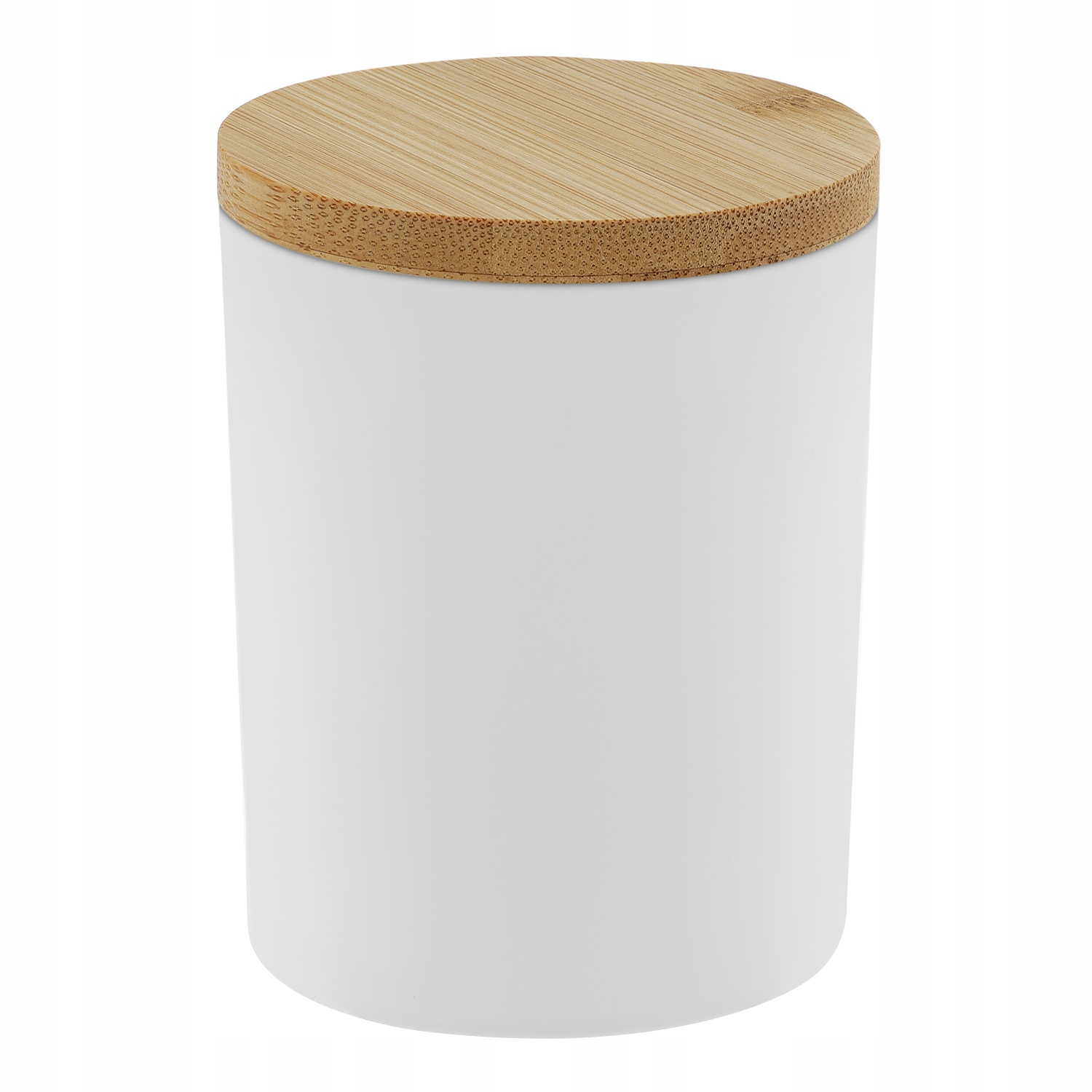 Sklenička na svíčky bílá matná 200 ml s bambusovým víčkem 90 kusů