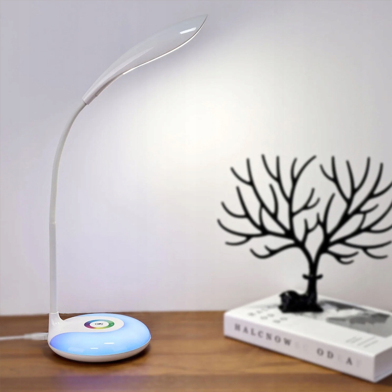 LAMPKA BIURKOWA LED NA BIURKO LAMPA SZKOLNA RGB BARWY DOTYK USB STOJĄCA Rodzaj gwintu zintegrowane źródło LED
