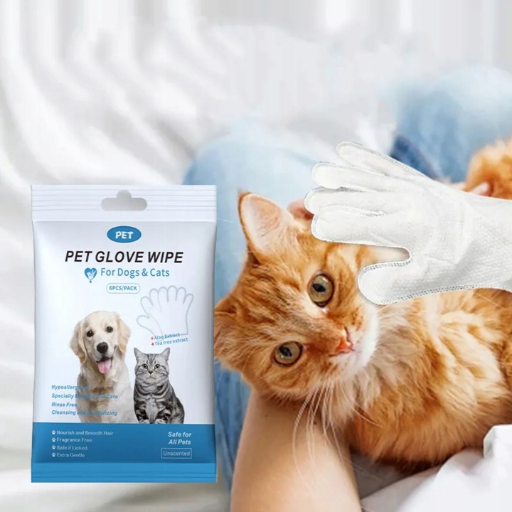 RĘKAWICA CHUSTECZKI DO MYCIA PSA KOTA CZYSZCZENIA PIELĘGNACJI Z BALSAMEM