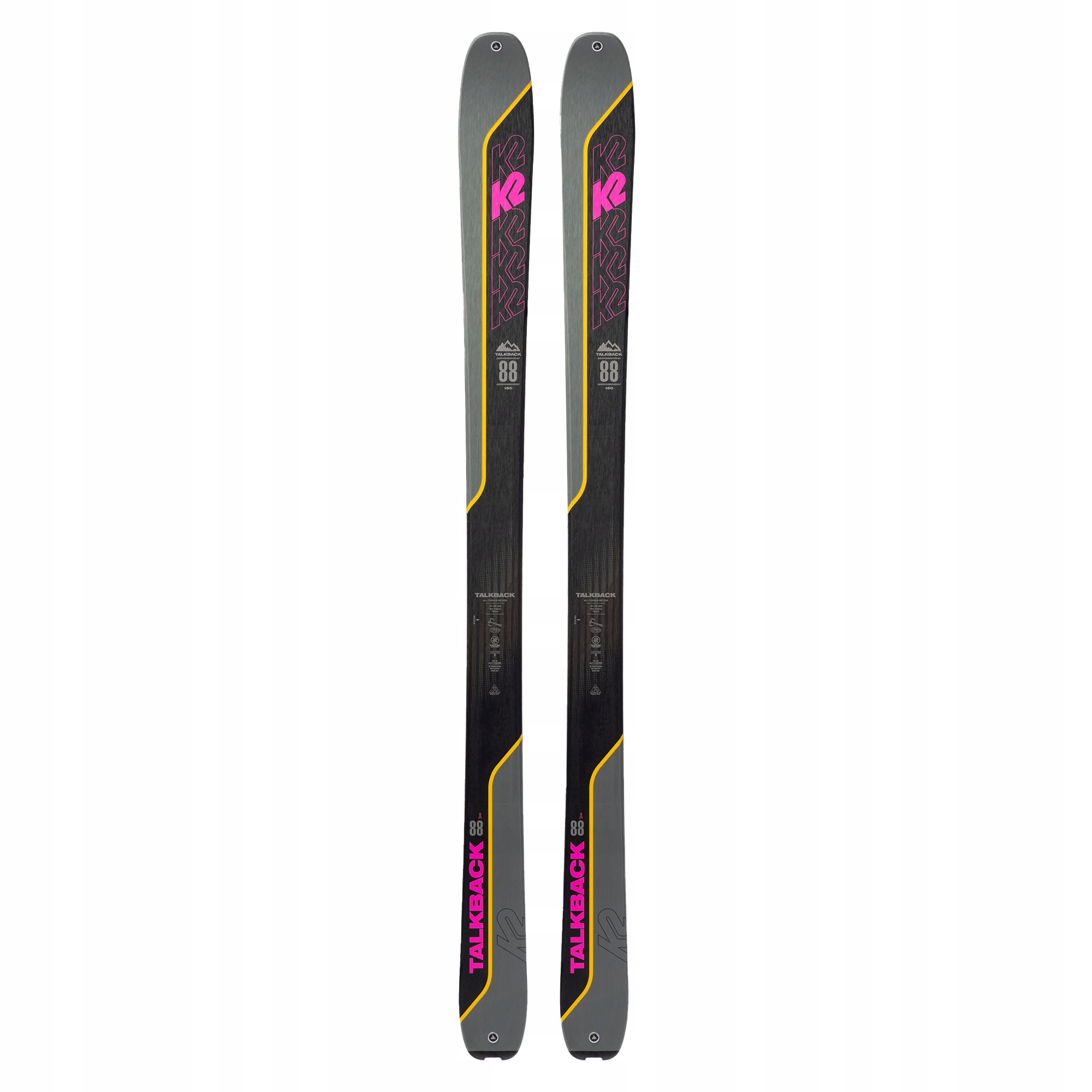 Dámské skialpinistické lyže K2 Talkback 88 šedé 10E0601 153 cm