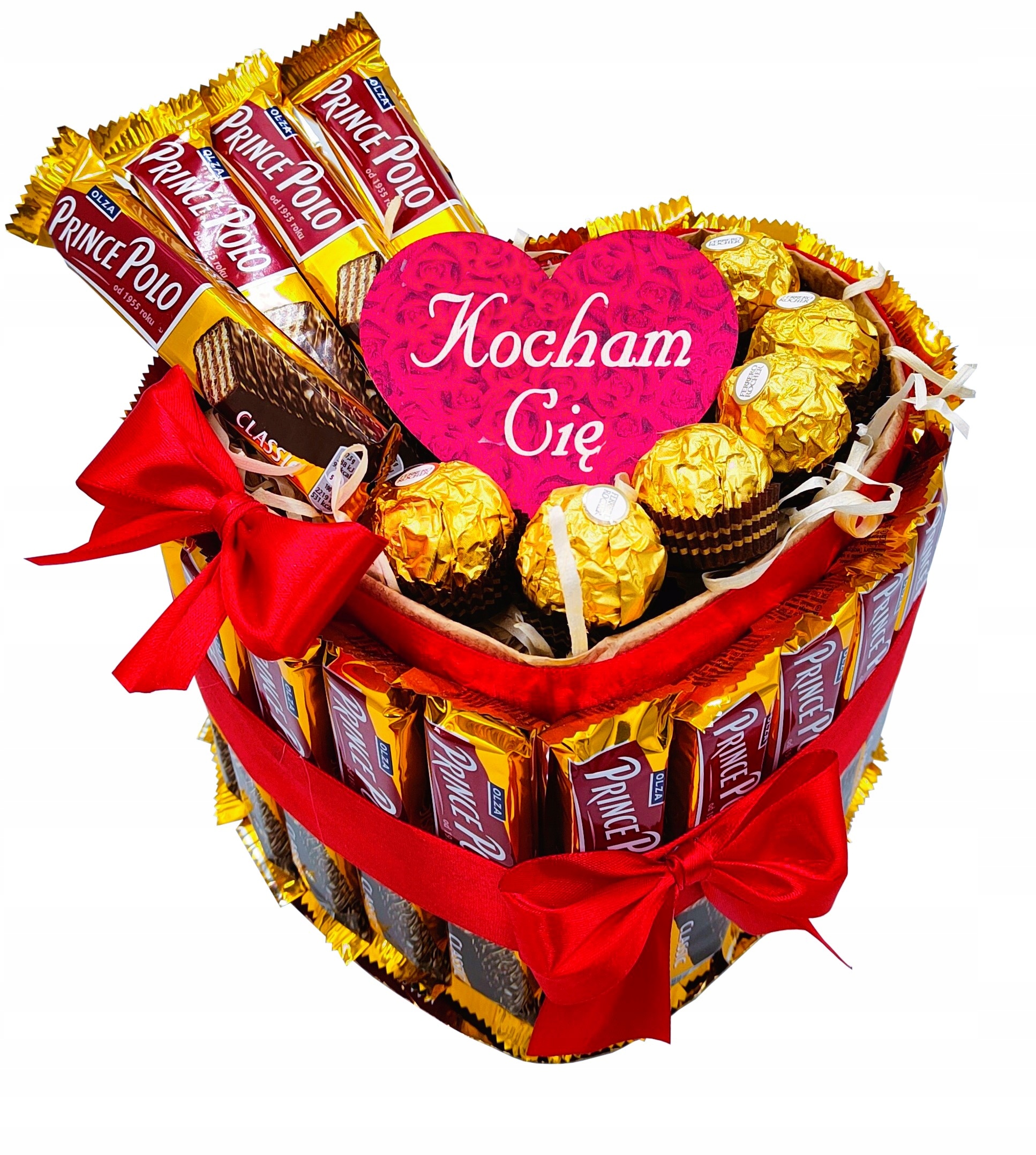 Levně Dort Prince Polo Koš Box Sada sladkostí Dárek k narozeninám, jmeninám 40