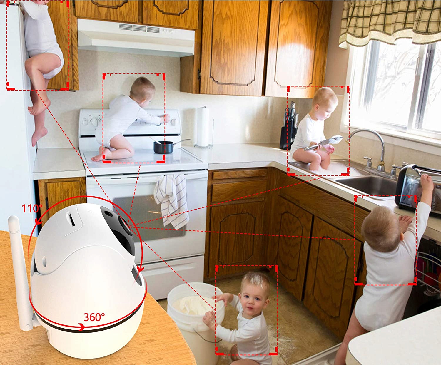 Kamera RTX P2P AUDIO WiFi IR ŚLEDZENIE SD ONVIF Zasilanie sieciowe