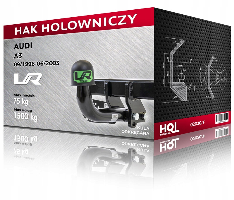 Hak holowniczy Audi A3 1996-2003