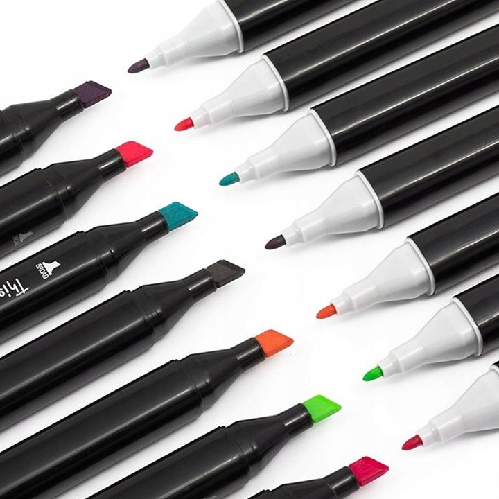 MARKERY ALKOHOLOWE DWUSTRONNE ZESTAW 60SZT + TORBA Kod producenta PISAKI ALKOHOLOWE WIELOKOLOROWE ETUI