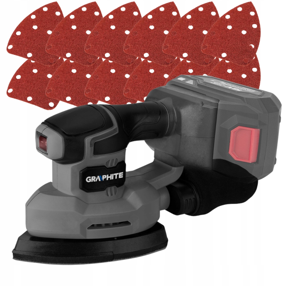 Szlifierka Oscylacyjna Delta Akumulatorowa 30 Papierów Ściernych Różne