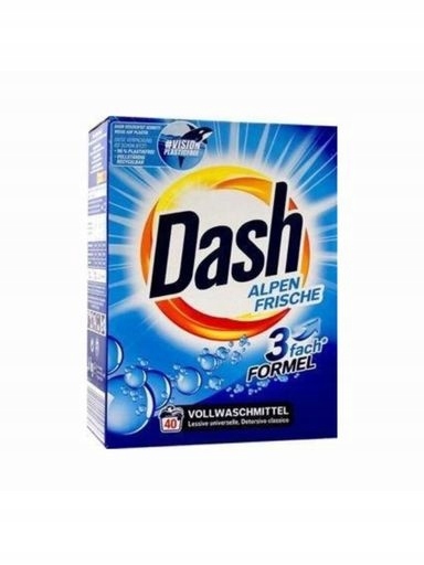 Levně 2x Prášek na praní Dash Alpen Frische 40 Praní 2,6 kg