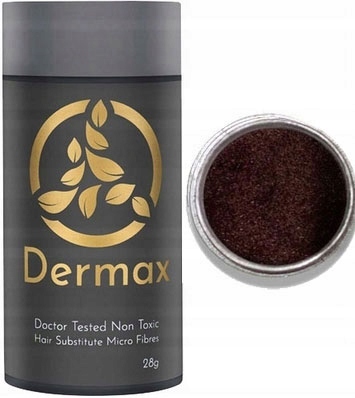 Dermax 28 g – Kosmetika pro zahušťování mikrovláken, barva kaštanová