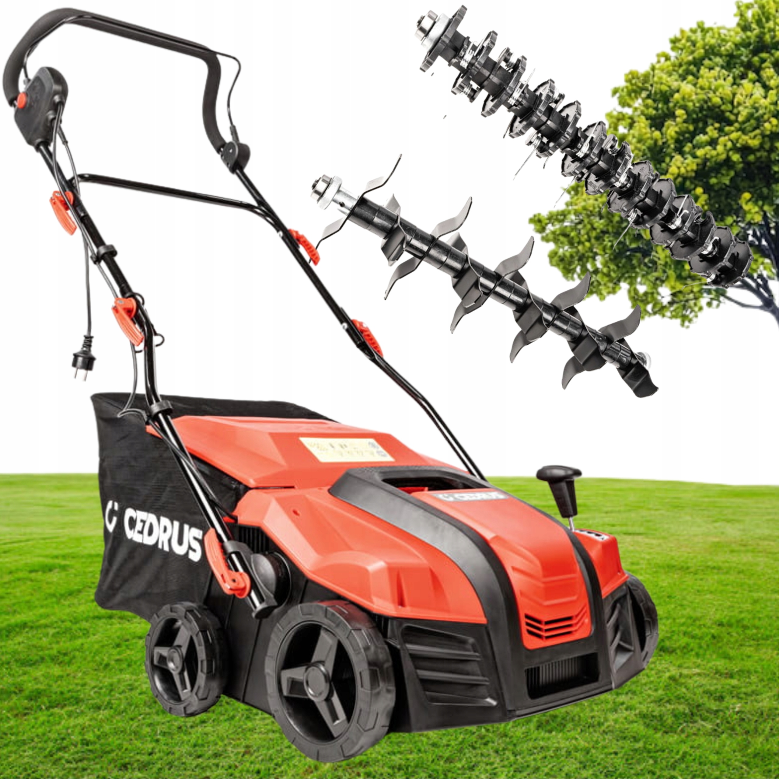 Wertykulator Elektryczny Do Trawy 2000W 40CM 2W1 Cedrus WE40 CEDWE40