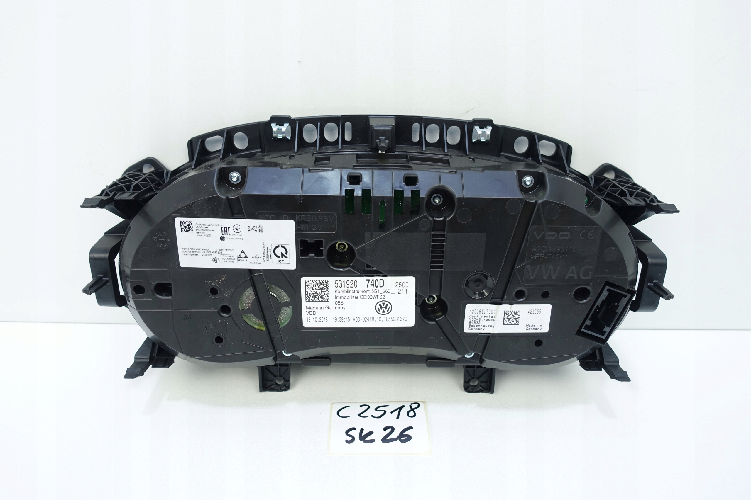 dials dials VW GOLF VII 7 5G 32322KM 5G1920740D