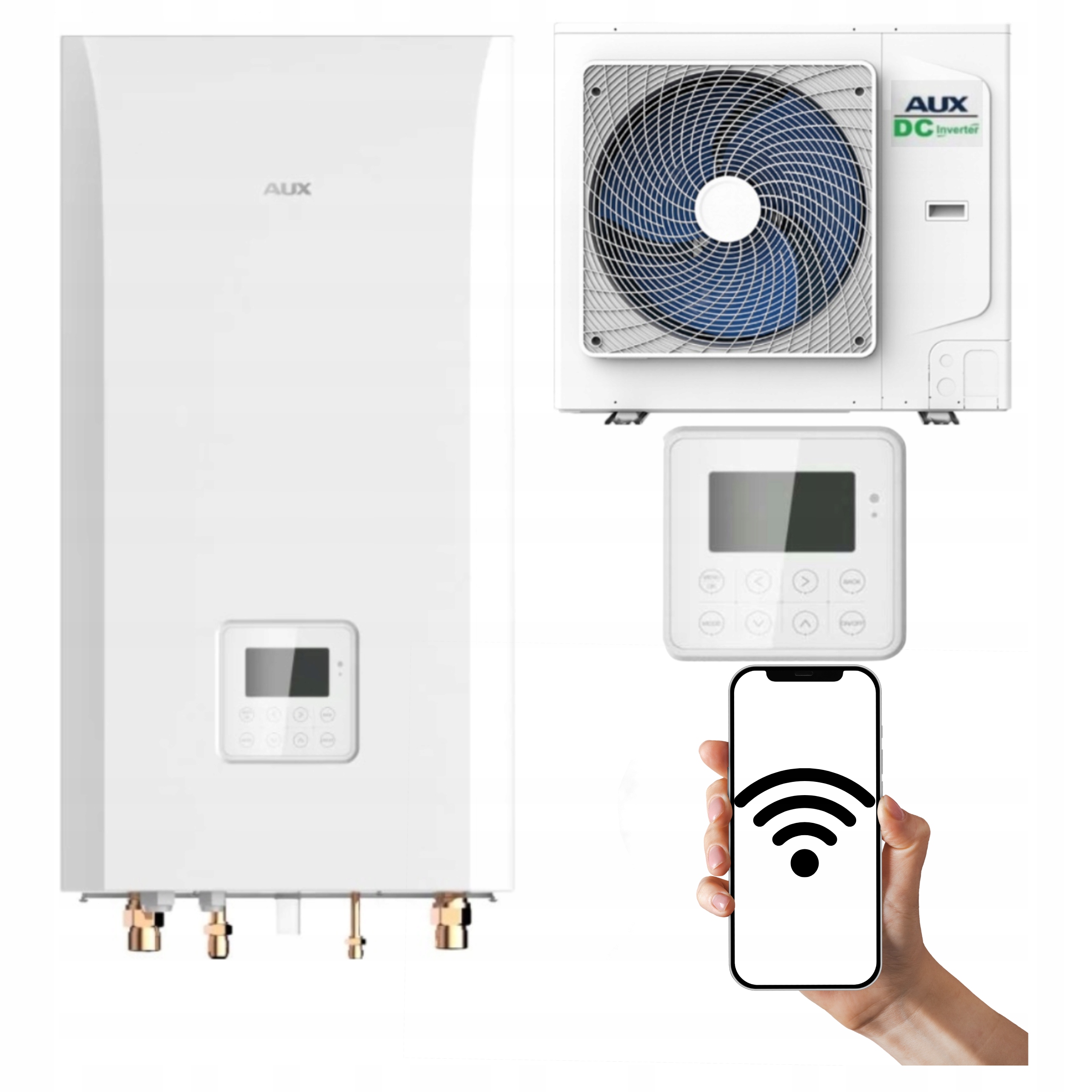 Tepelné čerpadlo typu Split Aux 8,4 kW/10 kW Achp WiFI 1-fázové Co Cwu Úsporné