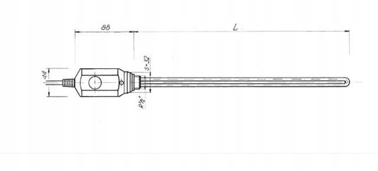 Grzałka do grzejnika łazienkowego CZARNA 300W Kod producenta RD10-300CZ