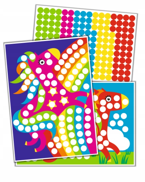 

Wyklejanki Zestaw 3 -kucyki (2 plansze naklejki)