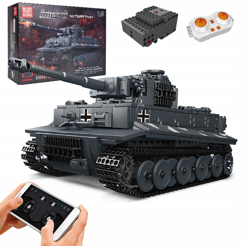 CZOŁG TIGER 20014 Z KLOCKÓW ZDALNIE STEROWANY R/C 800 elementów MOULD KING