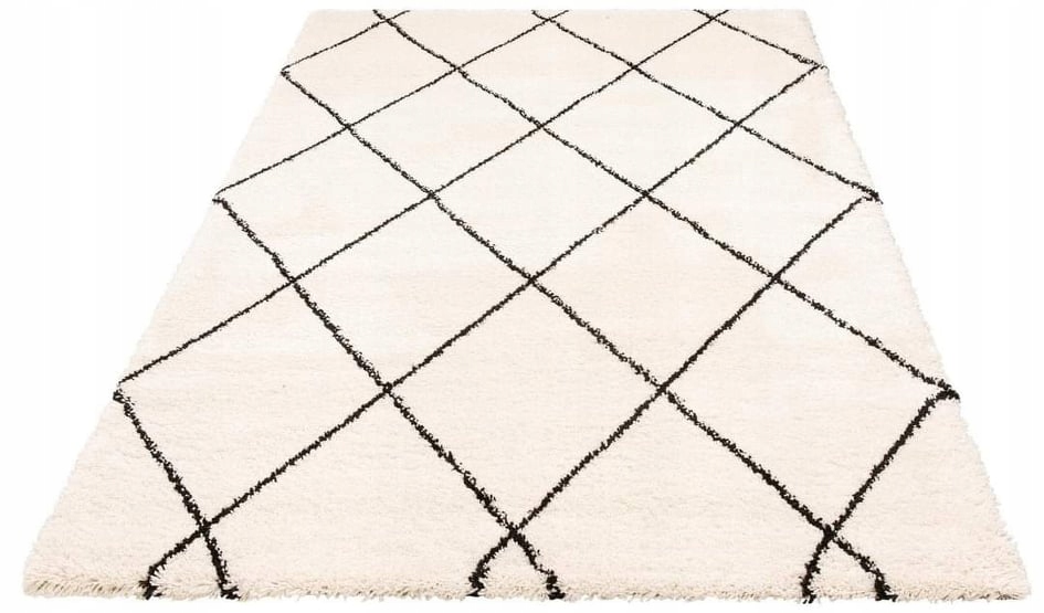 Koberec shaggy krémový Boho Leonique 200 x 290 cm