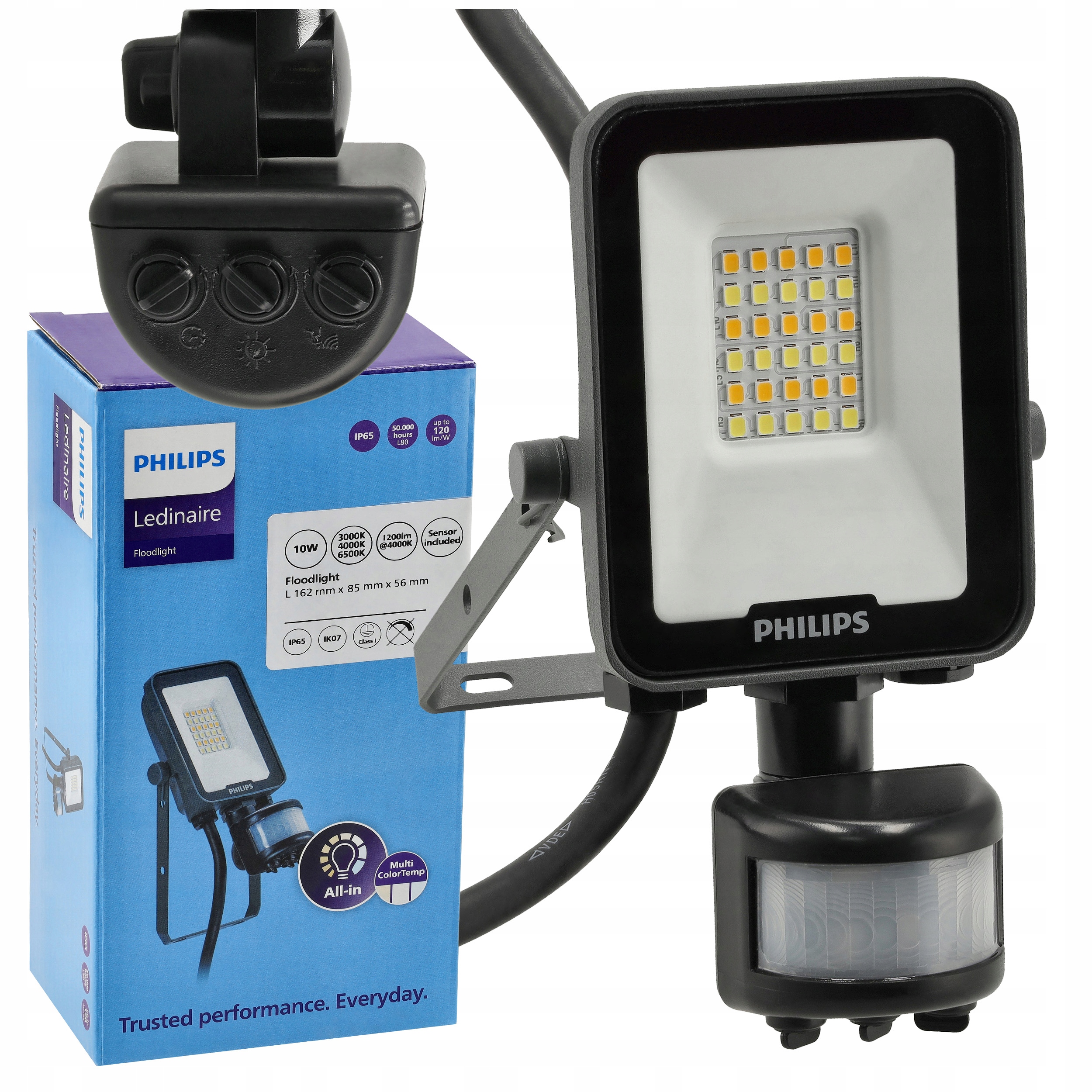 Halogenový Led reflektor Philips 10W 1200lm Cct s pohybovým senzorem detektoru