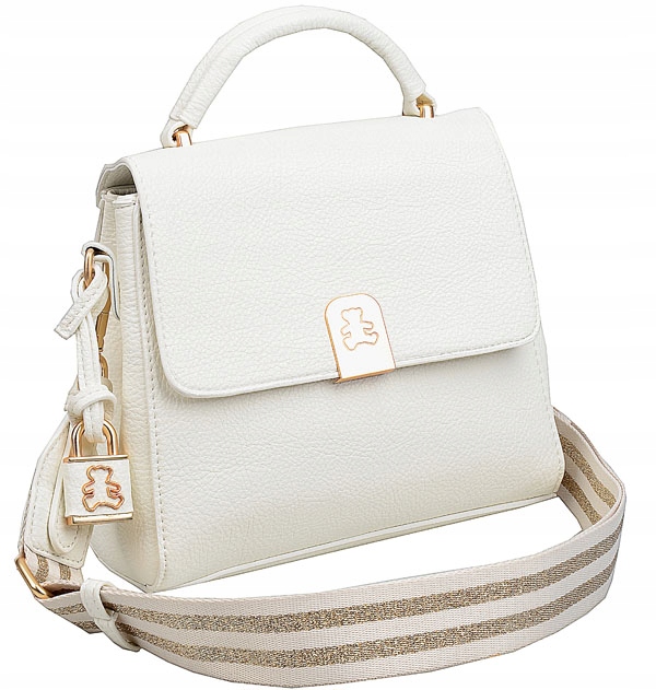 LuluCastagnette Torebka Damska KUFEREK DO RĘKI NA RAMIĘ z paskiem Marka Lulu Castagnette