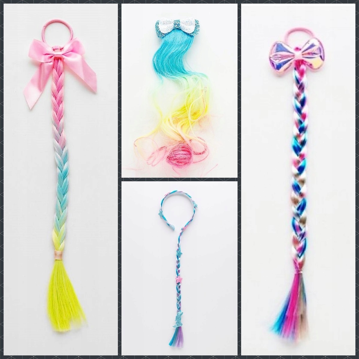 Home & You Kolorowa gumka do włosów z warkoczem dla dziewczynki Rodzaj pojedyncza gumka