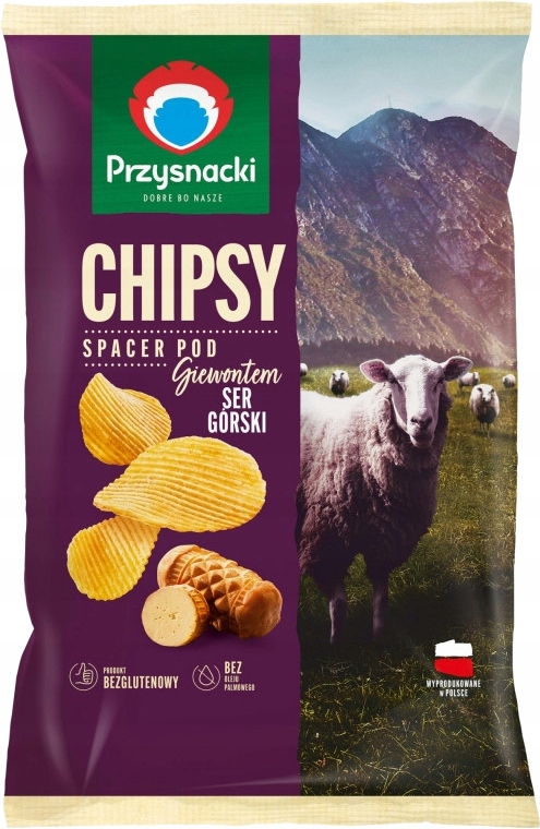 Levně Sada Przysnacki Bramborové Chipsy s příchutí horského sýra 130 g 9 ks