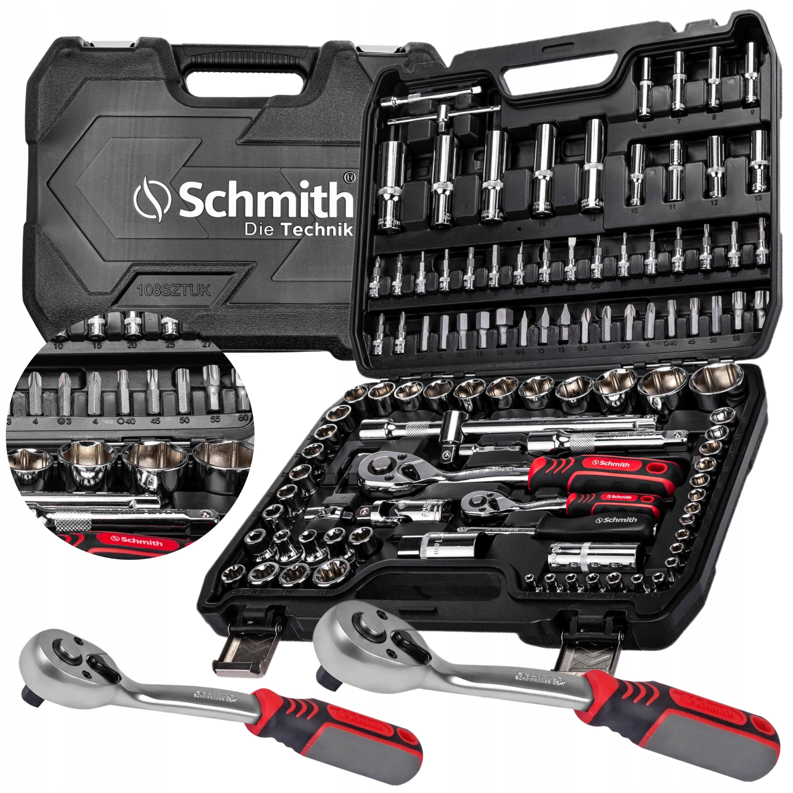 Sada Náradia Schmith s objímkovými kľúčmi Ks " a 1/4"SQN2-108