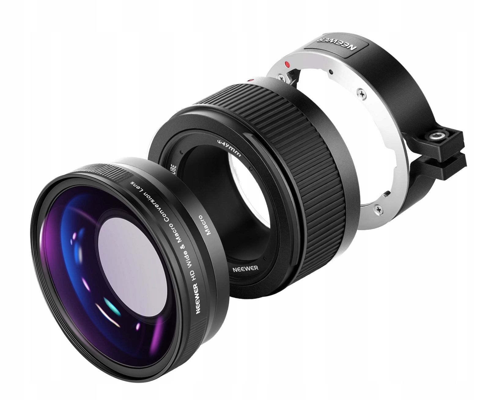 Objektiv 2v1 Hd Wide 18 mm 0.75x Makro 10x pro Sony ZV1 ZV-1 Neewer LS-18