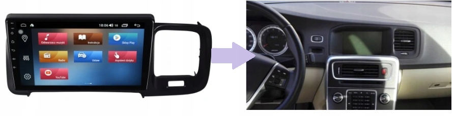 RADIONAWIGACJA GPS VOLVO S60 II 2010-2013 ANDROID Model FR9 8/128 RDS1 TK467 CVO5